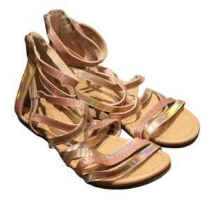 3/$20 🏷 George Pink Sparkly Strap Sandals Size 3Y